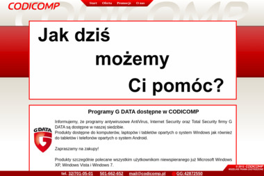 Codicomp. Serwis komputerowy, naprawa komputerów, pomoc komputerowa - Obsługa Informatyczna Firm Ruda Śląska