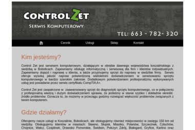 Control Zet Serwis Komputerowy Paweł Sikora - Projektowanie Stron www Bobolice