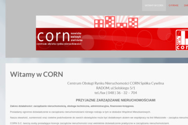 Centrum Obsługi Rynku Nieruchomości Corn s.c. U.Nowicka, M.Walczyk, J.Zielińska - Sprzedaż Nieruchomości Radom