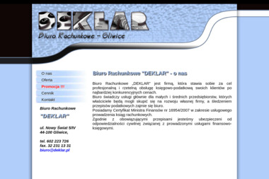 Biuro Rachunkowe Deklar - Księgowanie Przychodów i Rozchodów Gliwice