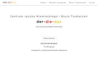 Centrum Nauki Języka Niemieckiego i Biuro Tłumaczeń der-die-das - Kursy Języka Niemieckiego Kąty Wrocławskie