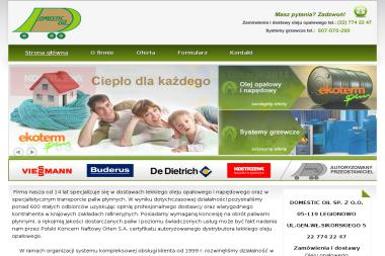 Domestic Oil Sp. z o.o. Lekki olej opałowy, systemy grzewcze - Skład Opału Legionowo