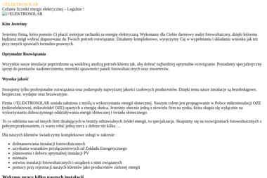 Elektrosolar Tomasz Słowiński - Elektryk Nowy Sącz