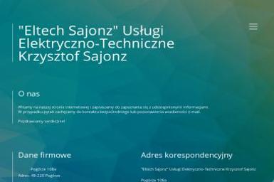 Sajonz Krzysztof Eltech Sajonz Usługi Elektryczno Techniczne - Elektryk Pogórze
