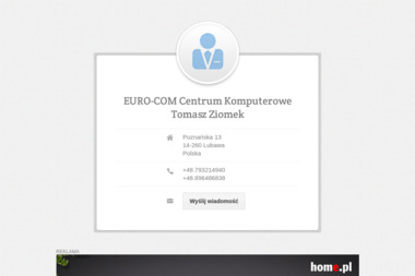 Euro-Com Centrum Komputerowe - Usługi Komputerowe Lubawa