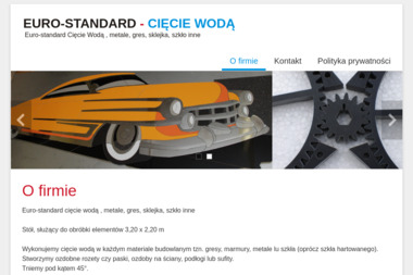 Euro Standard Cięcie Wodą. Cięcie wodą, gres - Obróbka Metali Porosły
