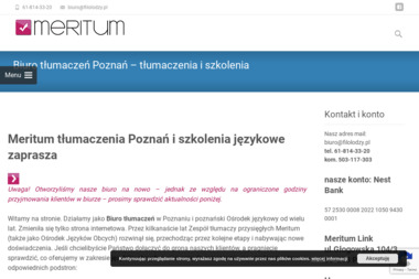 Meritum. Kursy językowe, tłumacze przysięgli, szkolenia - Nauka Niemieckiego Poznań
