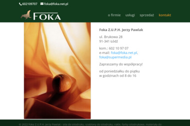 Foka Zakład Usługowo Produkcyjno Handlowy Jerzy Pawlak - Fototapety na Wymiar Łódź