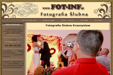 Usługi Fotograficzne i Informatyczne Fot-Inf Mirosław Pastuszak. Fotograf ślubny, zdjęcia ślubne - Fotograf Krasnystaw