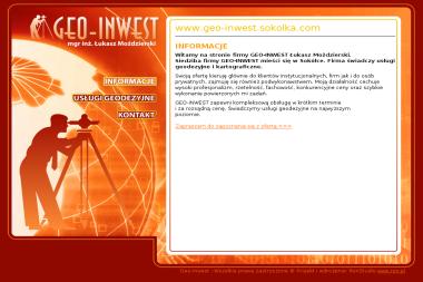 Geo-Inwest. Usługi Geodezyjne mgr inż. Łukasz Moździerski - Geodeta Sokółka