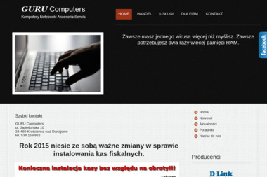 Guru Computers. Komputery, serwis laptopów, akcesoria komputerowe - Naprawa Komputerów Krościenko Nad Dunajcem