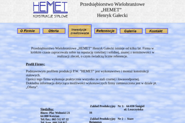 Hemet PW - Firma Inżynieryjna Kościan