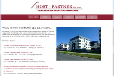 Host Partner Sp. z o.o. - Sprzedaż Mieszkań Radom