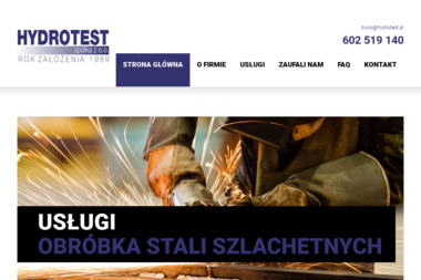 Hydrotest Sp. z o.o. Gięcie, cięcie, wycinanie laserowe blach - Spawalnictwo Gdańsk
