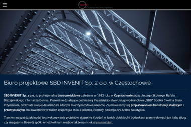 Biuro Inżynierskie Sbd Jerzy Skotny Rafał Błażejowski Tomasz Denis S.C. - Kierownik budowy Częstochowa