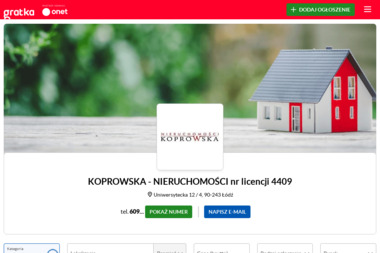 Koprowska-Nieruchomości - Mieszkania na Wynajem Łódź