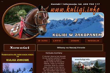 Kuligi.info. Dorożka, sanie - Przewóz osób Zakopane