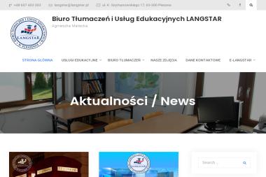 Biuro Tłumaczeń i Usług Edukacyjnych Langstar - Tłumacze Pleszew