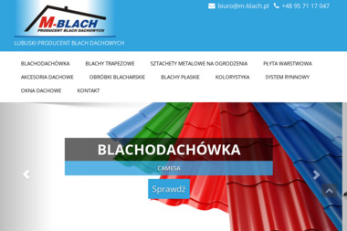 M-BLACH Producent blachodachówki i blach trapezowych - Okna Krzeszyce