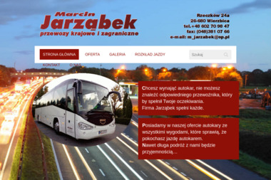 Marcin Jarząbek Usługi Transportowe - Przewóz Osób Rzeczków