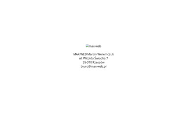 Max-Web Marcin Weremczuk - Projektowanie Stron Internetowych Łężany