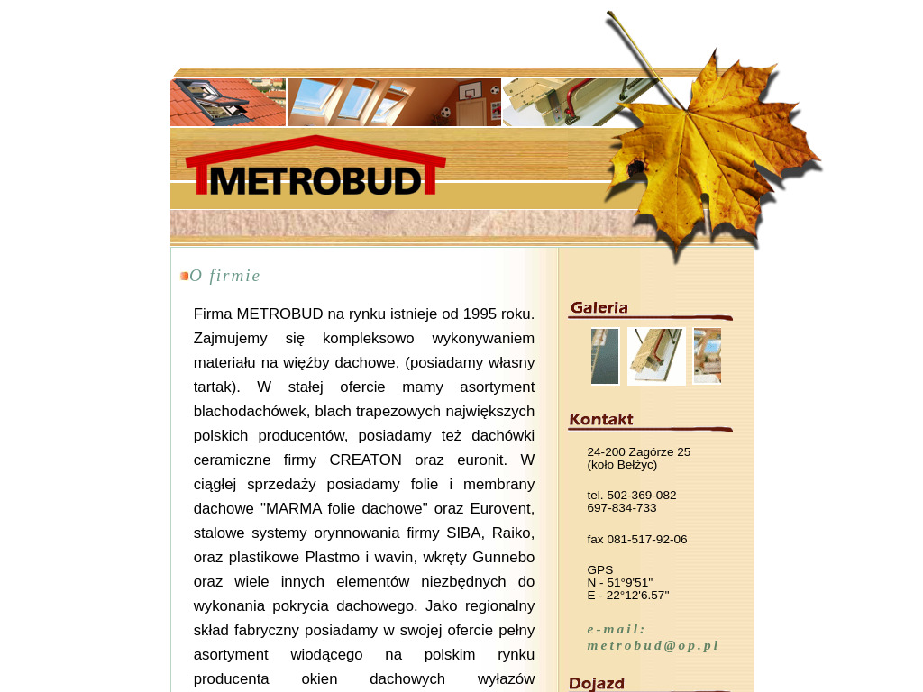 Metrobud - Okna PCV Zagórze