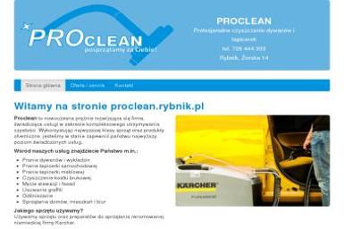 Proclean. Czyszczenie, usługi sprzątania - Czyszczenie Tapicerki Rybnik