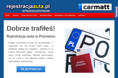 Carmatt Rejestracjaauta.pl - Ubezpieczenia OC Poznań