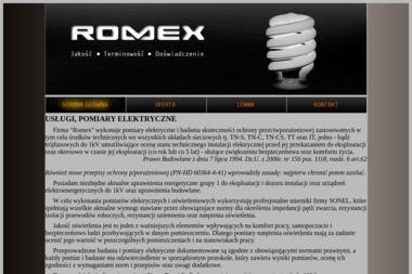 Firma Romex mgr inż. Roman Opozda - Pomiary Elektryczne Nowy Targ