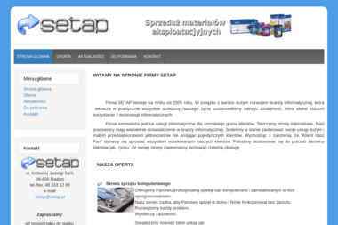 Setap-Usługi Informatyczne - Serwis Komputerowy Piotrków Trybunalski