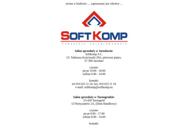 Softkomp. Serwis komputerów, naprawa komputerów - Obsługa Informatyczna Przemyśl