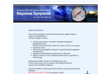 Usługowy Warsztat Ślusarko-Mechaniczny - Naprawa Sprężarek inż. Romuald Walczak - Obróbka Skrawaniem Poznań