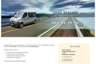 Taxi Staszek - Nowy Sącz - Transport Osób Nowy Sącz