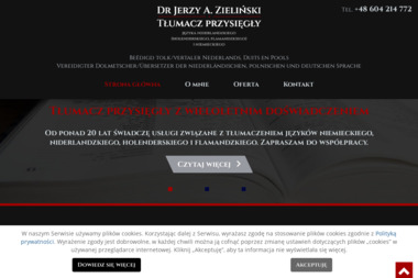 Biuro Tłumaczeń Niderlandzki, Holenderski, Flamandzki, Niemiecki Dr Jerzy Antoni Zieliński - Tłumaczenie Angielsko Polskie Wrocław