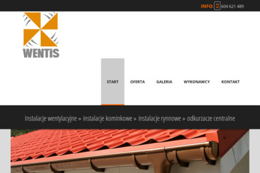 Wentis. Świadectwa energetyczne, rynny, odkurzacze centralne, kominki. - Producent Okien Andrychów