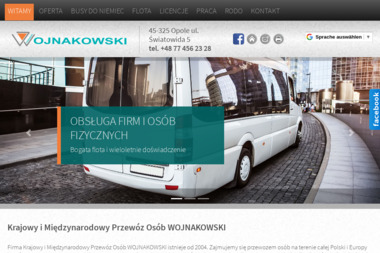 Wojnakowski. Krajowy i Międzynarodowy Przewóz Osób - Transport Autokarowy Opole