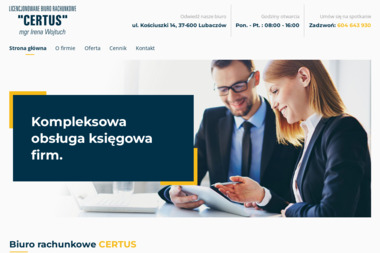 Licencjonowane Biuro Rachunkowe Certus mgr Irena Wojtuch - Biuro Rachunkowe Lubaczów