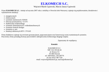 Elkomech - Przegląd Instalacji Elektrycznej Otwock