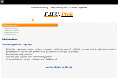 FHU Ptak Tomasz Ptak - Naprawa Komputerów Dąbrowa Zielona
