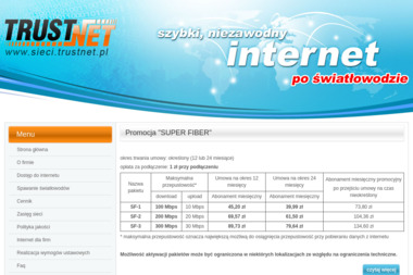 TRUSTNET - Dostawcy internetu, usługi telekomunikacyjne Częstochowa