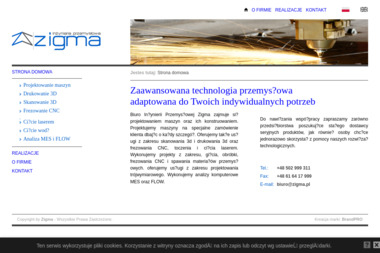 Zigma-inżynieria przemysłowa. Projektowanie maszyn, frezowanie - Usługi cnc Poznań