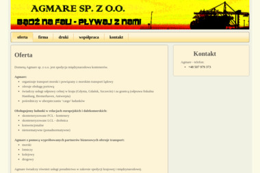 Agmare Sp. z o.o. - Transport ciężarowy krajowy Kielno
