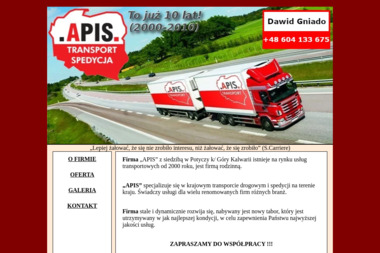 Apis Bożena Gniado - Usługi Transportu Ciężarowego Potycz