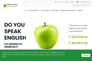 Apple School Szkoła Językowa - Szkoła Językowa Malbork