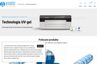 Avarsi Holding. Ksero, druk - Wizytówki Zielona Góra