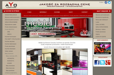 Ayo Furniture. Studio mebli na wymiar, meble kuchenne, szafy wnękowe - Meble na wymiar Gorzów Wielkopolski