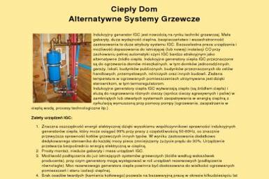 Ciepły Dom Generatory Indukcyjno Wirowe Irena Denkiewicz Waldemar Denkiewicz S.C. - Kolektory słoneczne Białystok