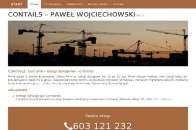 Contails - Transport. Usługi dźwigowe - Wypożyczalnia Maszyn Budowlanych Warszawa