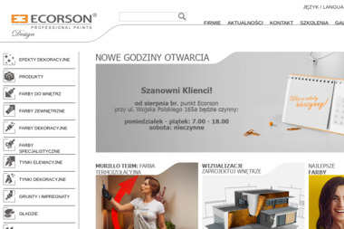 CROWN. Systemy farb i tynków dekoracyjnych Ecorson - Sprzedaż Materiałów Budowlanych Siedlce