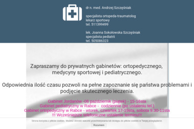Specjalista Ortopeda dr n.med. Andrzej Szczęśniak - Badania Ginekologiczne Jordanów